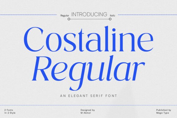 Costaline Regular: A Stylish Serif Typeface for Editorial Design