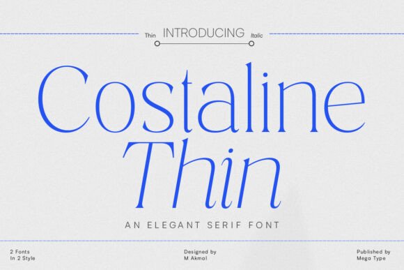 Costaline Thin Typeface: A Web Designer’s Modern Serif Favorite