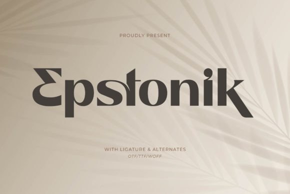 Epstonik: A Luxury Serif Typeface for Web Designers